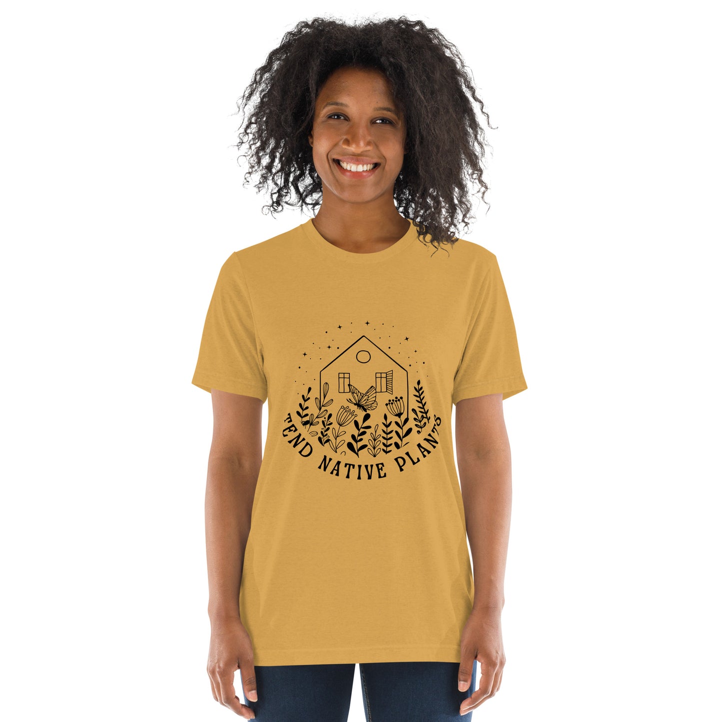 Tend Native Plants T-Shirt (Mustard)